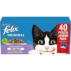 FELIX ORIGINAL Senior Mixed Menu in Jelly Wet Cat Food 40x85g